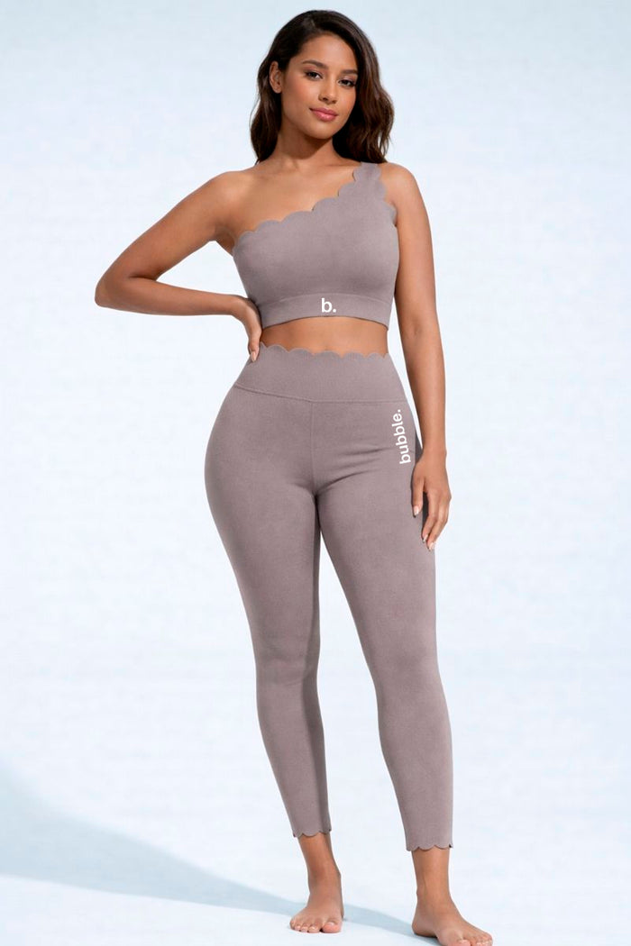 Taupe Ruffled Top