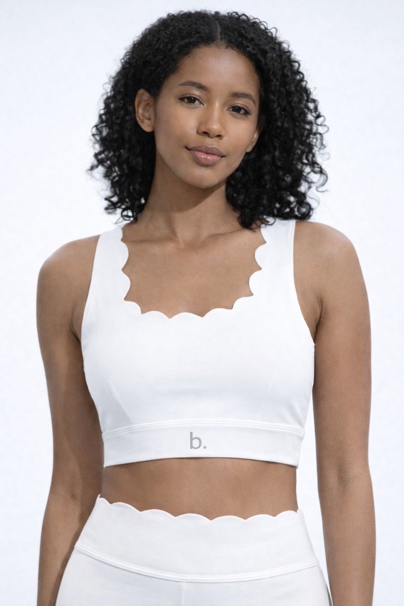 White Ruffled Top